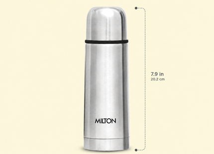 Milton malá vakuová termoska na horké nápoje 350 ml, dvoustěnná izolovaná láhev z nerezové oceli udrží nápoje teplé i studené po dobu 24 hodin, nepropustná, bez BPA, potravinářská, s termocelovým překlápěcím víčkem