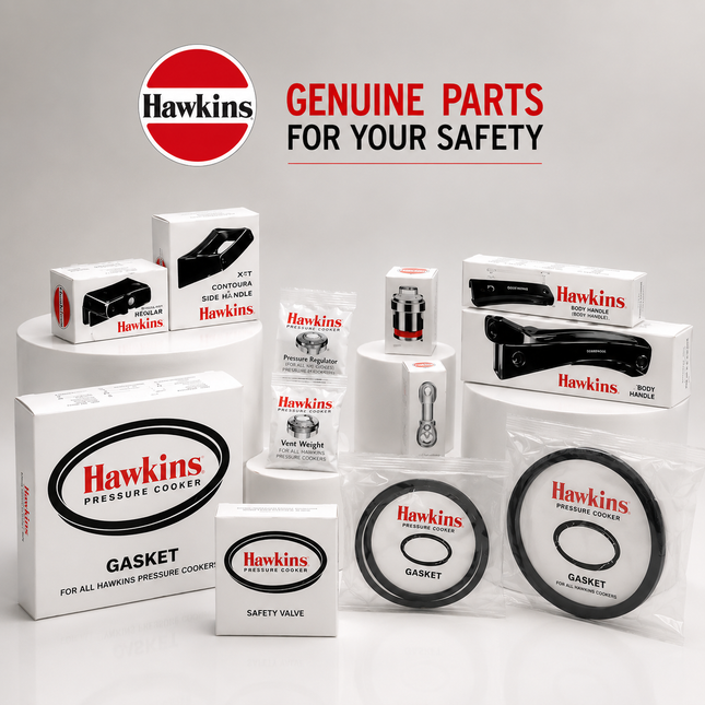 Hawkins & Futura Pressure Cooker Gaskets, Safety Valves, Regulators & Replacement Spare Parts