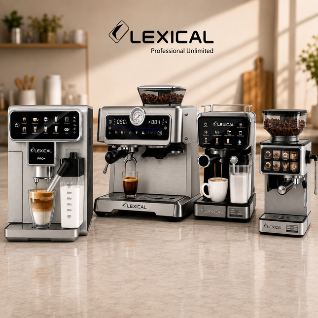 Lexical Germany Coffee Machine | Automatic Espresso & Cappuccino Maker | Built-in Milk System | Bean-to-Cup Models | EU Plug