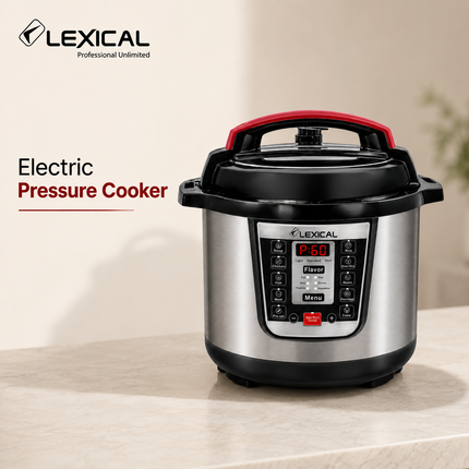 Lexical Germany Pressure Cookers Collection – 6L Electric Pressure Cooker | 1000W Multi Cooker| EU Plug