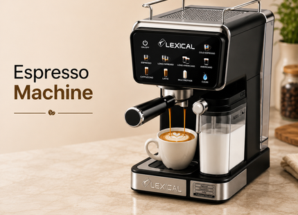 Lexical LEM Automatic Coffee Machine | Espresso Maker | Coffee Maker | Cappuccino Machine | Latte Maker