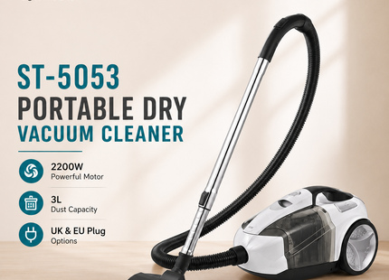 Winning Star Vacuum Cleaners Collection | Portable Dry Vacuum Cleaner 3L dust capacity 2200W EU Plug Silver, Portable Dry Vacuum Cleaner 3L dust capacity 2200W UK Plug Silver | Models ST-5053, ST-5053 | Portable Vacuum | Floor Cleaning | Home Cleaning