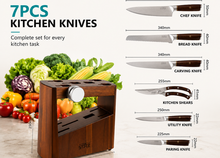 Winning Star Knife Sets Collection | 2-in-1 Knife Set 24.3 216g, 3-in-1 Knife Set 20.5 216g, 5-in-1 Knife Set 130g Silver, 5-in-1 Knife Set 20.5 222g, 7-in-1 Knife Set 25.5 270g | Models ST-7804, ST-7806-2, ST-7806-3, ST-7807-5, ST-7801 | Kitchen...
