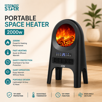 Winning Star 2000W Portable PTC Space Heater Collection – Fast-Heating Room Heaters for Home and Office | Compact Winter Heating