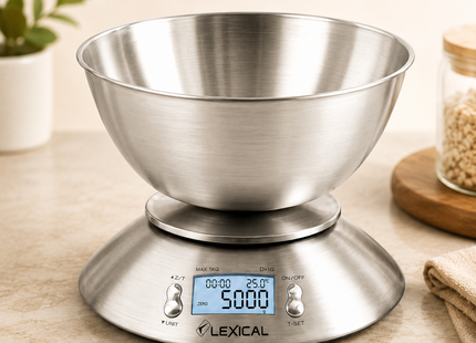 Lexical Scales Collection | Body Fat Scale With Bluetooth 3kg-180kg weight range, Kitchen Scale 1g-5000g Digital Scale | Models LBS-4372, LKS-4310 | Body Scale | Weight Scale | Accurate Weighing