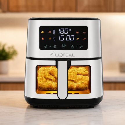 Lexical Germany Digital Air Fryer | 9L & 12L Capacity | Single & Double Basket Models | Touch Control | EU Plug