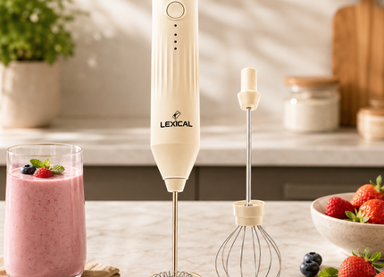 Lexical Rechargeable Milk Frother – Coffee, Latte & Cappuccino Foam Maker | 800mAh, 5W