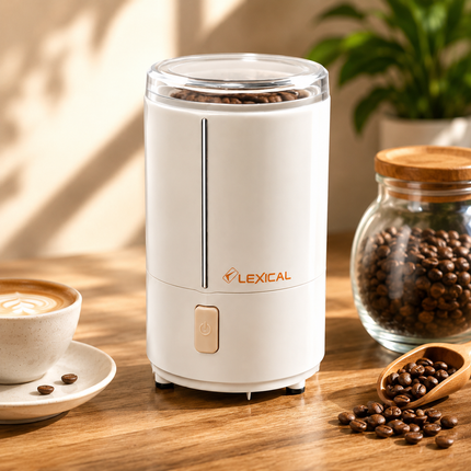 Lexical Germany LCG-0701 200W Coffee Grinder | 50g Electric Bean & Spice Grinder | EU Plug | Full Copper Motor | Safety Lock