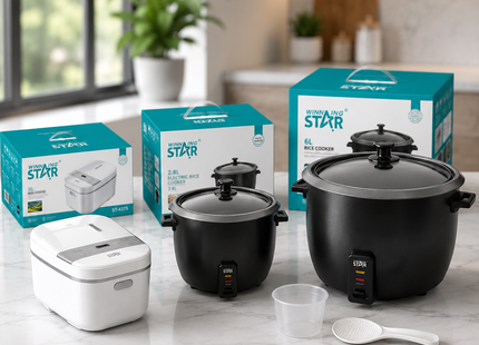 Winning Star Rice Cookers Collection | Electric Rice Cooker 1.8L 700W EU Plug Silver, Electric Rice Cooker 1.8L 700W UK Plug Silver, Electric Rice Cooker 2.8L 1000W EU Plug Silver, Electric Rice Cooker 2.8L 1000W UK Plug Silver, Smart Rice Cooker 5L...