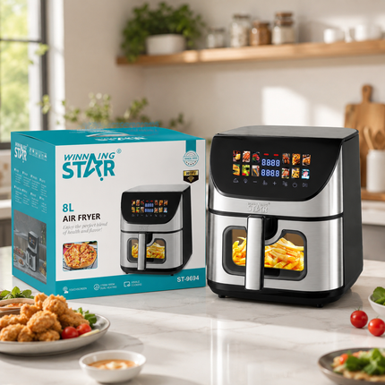 Winning Star 8L Digital Wi-Fi Air Fryer 2200W Low Oil Cooking