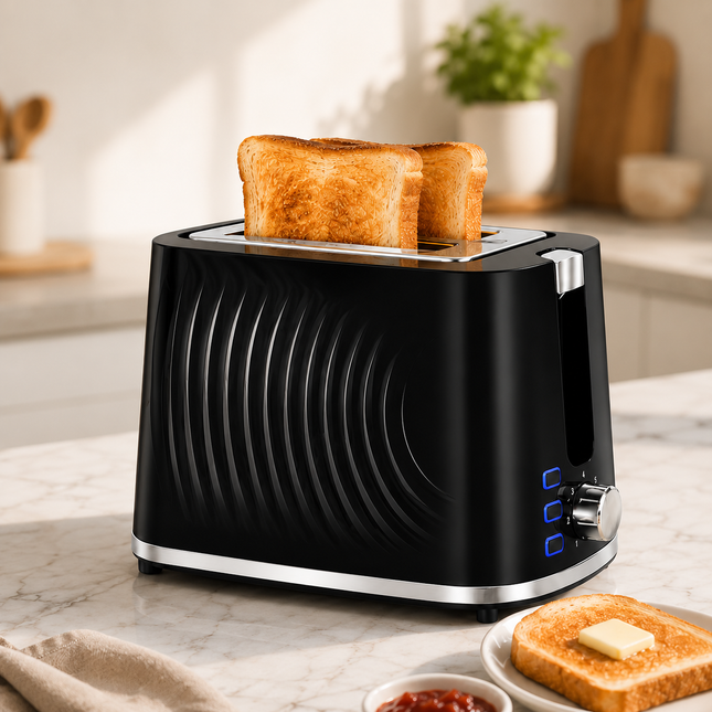 Lexical Germany 2-Slice Toaster | 900W Bread Toaster | 7 Browning Levels | EU Plug
