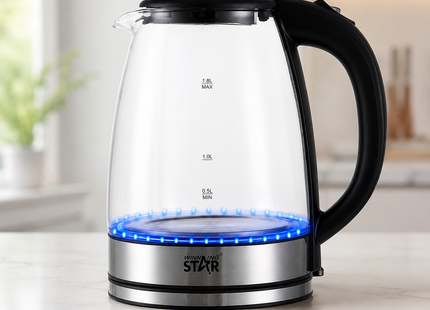 Winning Star Electric Kettles Collection | Electric Kettle 1.8L 1500W EU Plug Silver, Electric Kettle 1.8L 1500W UK Plug Silver, Glass Electric Kettle 1.8L 1500W EU Plug Silver, Glass Electric Kettle 1.8L 1500W UK Plug Silver | Models ST-6011,...