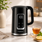 Lexical Germany 1.7L Electric Kettle | 2200W Rapid Boil | LED Touch Display | Temperature Control | EU Plug