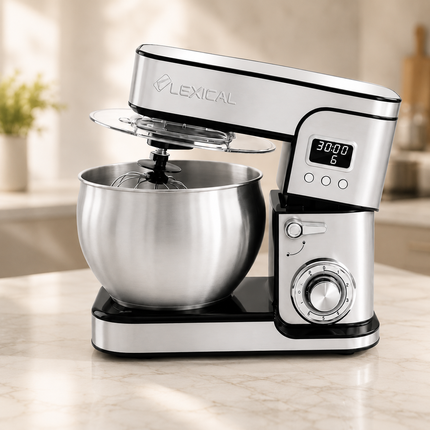 Lexical Germany 3-in-1 Stand Mixer | 7L & 12L Stainless Steel Bowl | 6 Speed Settings | EU Plug