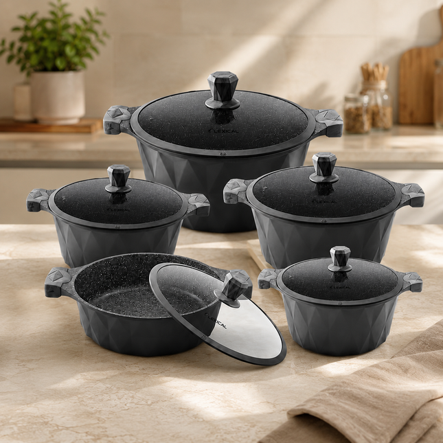 Lexical Granite Casserole Sets Collection – Majestic & Pearl Series | 20cm, 24cm, 28cm & 32cm