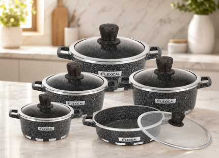 Lexical Granite Casserole Sets Collection – Majestic & Pearl Series | 20cm, 24cm, 28cm & 32cm