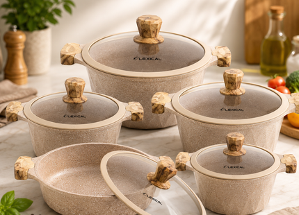 Lexical Granite Casserole Sets Collection – Majestic & Pearl Series | 20cm, 24cm, 28cm & 32cm