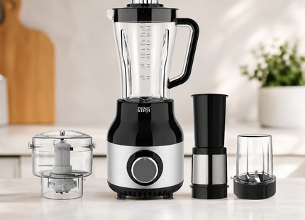 Winning Star Blenders Collection | 3-in-1 Portable Blender 0.95L 900W EU Plug Silver, 3-in-1 Portable Blender 0.95L 900W UK Plug Silver, 4-in-1 Blender 1.8L 600W EU Plug Silver, 4-in-1 Blender 1.8L 600W UK Plug Silver | Models ST-5557, ST-5557,...