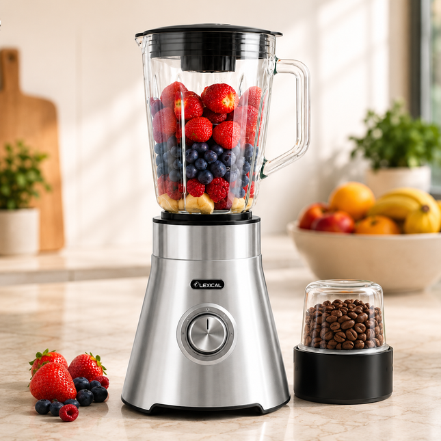 Lexical Germany Professional Blender Collection |Countertop Blenders |Grinder, Chopper & Juicer Attachments | EU Plug