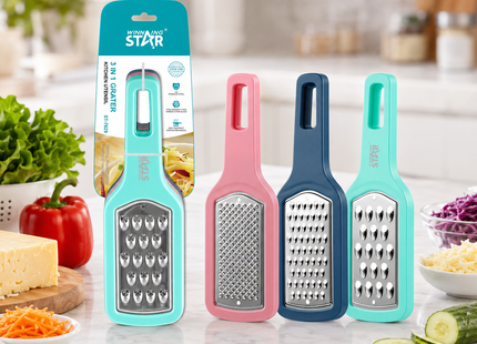 Winning Star Graters Collection | 3-in-1 Grater 10.8 6g | Models ST-7629 | Vegetable Grater | Cheese Grater | Kitchen Tool | Food Prep