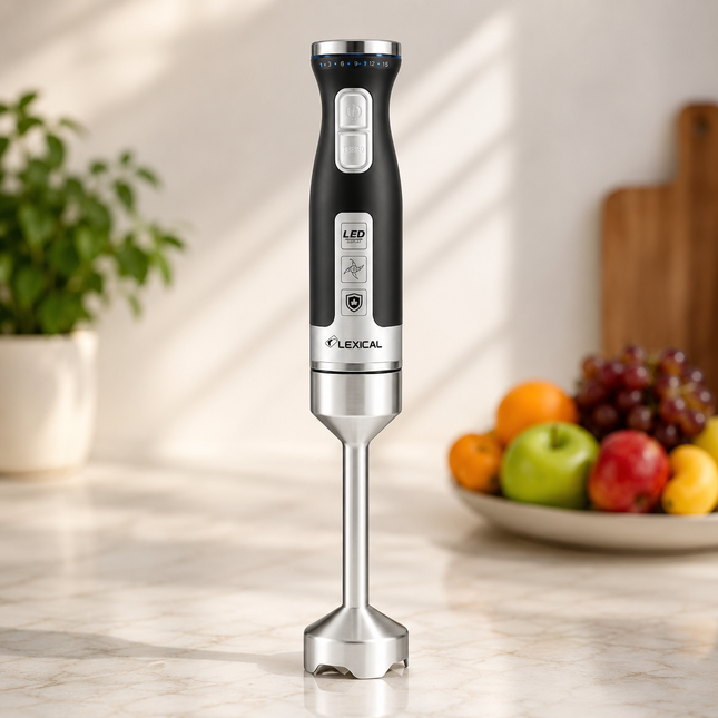 Lexical Germany Immersion Blender 1000W Hand Blender with Stainless Steel Blades Turbo Speed