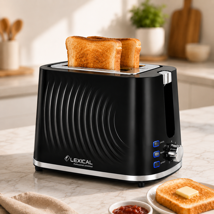 Lexical Germany 2-Slice Toaster | 900W Bread Toaster | 7 Browning Levels | EU Plug