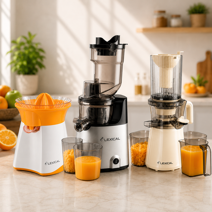 Lexical Germany Citrus & Slow Juicers | Fresh Juice Extractor | Multiple Capacity Models | Easy Clean | EU Plug