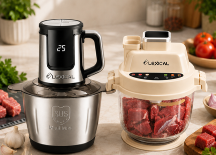 Lexical Electric Food Choppers – 3L Capacity | 500W & 600W Meat & Vegetable Choppers