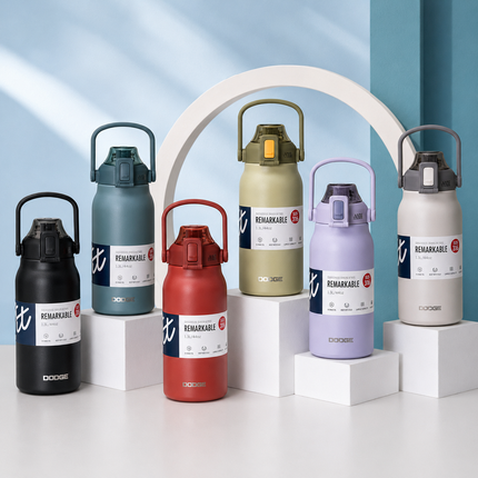 Dodge Stainless Steel Vacuum Flask 1.3L 1.7L | Hot Cold Travel Bottle