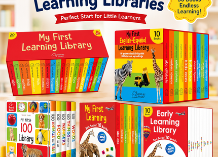 My First Early Learning Board Book Library for Babies & Toddlers | 5, 10 or 20 Book Box Sets