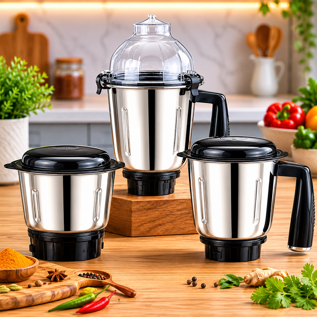 Bajaj Original Jar Liquid DRY Chutney for Mixer Grinder Compatible for other Brand like 4 Fin Jar Philips GX1, GX3, GX4, GX8, GX3501, GX3701, GX4701, GX3000, GX400, GX3, 702,Bravo Dlx, Twister Deluxe, Twister