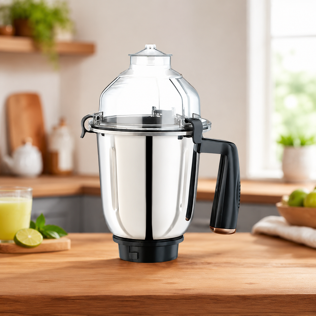 Bajaj Original Jar Liquid DRY Chutney for Mixer Grinder Compatible for other Brand like 4 Fin Jar Philips GX1, GX3, GX4, GX8, GX3501, GX3701, GX4701, GX3000, GX400, GX3, 702,Bravo Dlx, Twister Deluxe, Twister