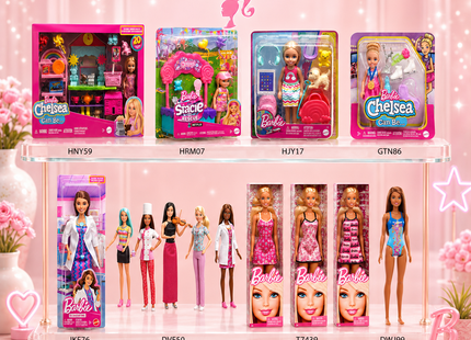 Mattel Barbie a Chelsea Panenky Kolekce - Pláž, Móda, Kariéra, Cestování a Dobrodružství se Sety na Hraní