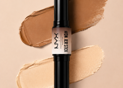 NYX Professional Makeup Wonderstick, Dual-ended Make up Highlight & Contour Stick, On-the-Go Highlight and Contour Stick, Creamy Texture, Shade: Universal