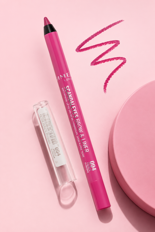 Rimmel Scandaleyes Waterproof Coloured Brow & Liner Kohl Kajal Fierce Fuschia