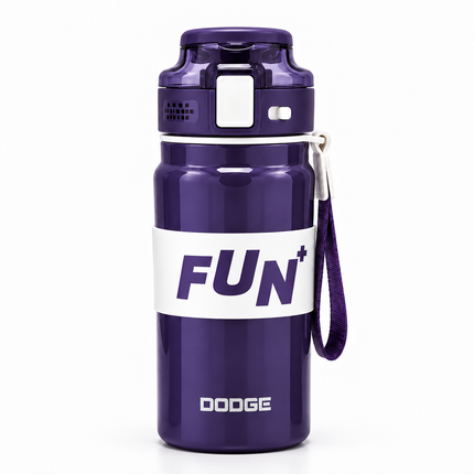 Dodge 800ml Insulated Water Bottle Travel  Sport Hot & Cold Drinks with Carry Strap
