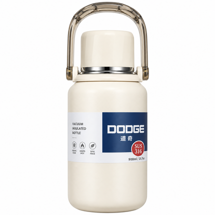 Dodge 900ml Insulated Water Bottle Stainless Steel Hot & Cold Flask
