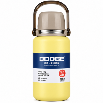 Dodge 900ml Insulated Water Bottle Stainless Steel Hot & Cold Flask