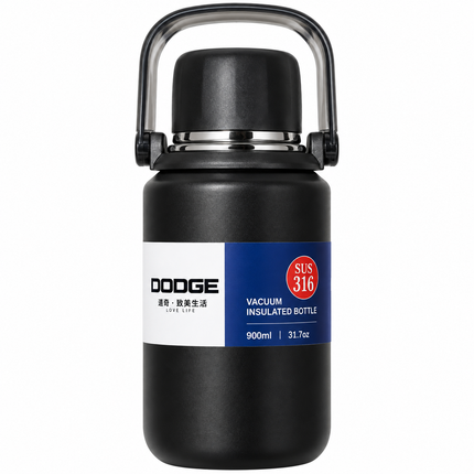 Dodge 900ml Insulated Water Bottle Stainless Steel Hot & Cold Flask