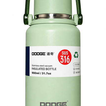 Dodge 900ml Insulated Water Bottle Stainless Steel Hot & Cold Flask