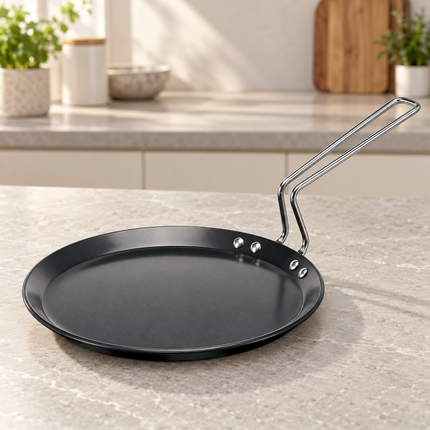 Hawkins Futura Hard Anodised Flat Tava 26cm Aluminium Griddle Dosa Roti Paratha