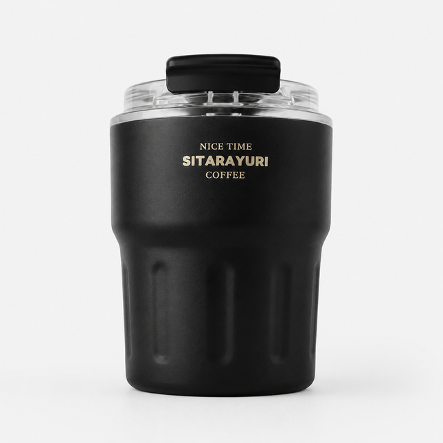 Sitarayuri 290ml Stainless Steel Insulated Travel Coffee Tea Mug Cup + Lid Hot & Cold Drinks