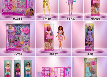 Mattel Barbie Gymnastics, Fashionistas, Beach Ken & Chelsea Playset Collection