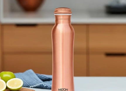 Milton Copper Water Bottle 950ml | Leak-Proof, BPA-Free | Ayurvedic-Inspired | Fridge Water Bottle, Keeps Water Cold, Cooling & Thermal Water Bottle for Cold Drinks