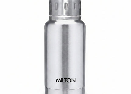 Milton Elfin 160, Double Wall Vacuum Insulated Flask, 160 ml | 5.4 oz | Hot & Cold Water Bottle, 18/8 Stainless Steel, Compact Flask, Durable Body, BPA Free, Leak-Proof Simple Screw Lid | Silver