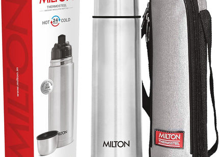 Milton Vacuum Flask for Hot Drink 500 ml (16 oz), Stainless Steel Double Walled Insulated Water Bottle for 24 Hour Hot and Cold Drinks, Leak Proof, BPA Free, Thermosteel Flip Lid