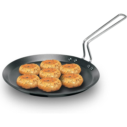 Hawkins Futura Q45 Non Stick Griddle Black Tava for Dosa Roti Paratha and Pancakes