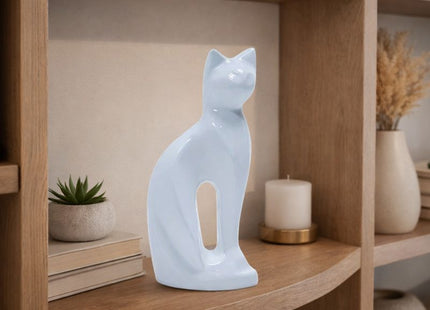 Royal Rapture Cat Kitty Figurine Pet Urn For Ashes Cremation Funeral Memorial Love Urns decorative Alloy 9" (RCM01)
