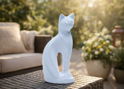 Royal Rapture Cat Kitty Figurine Pet Urn For Ashes Cremation Funeral Memorial Love Urns decorative Alloy 9" (RCM01)