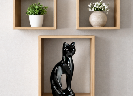 Royal Rapture Cat Kitty Figurine Pet Urn For Ashes Cremation Funeral Memorial Love Urns decorative Alloy 9" (RCM01)
